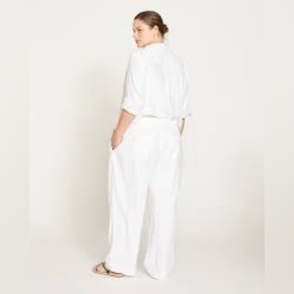 Universal Standard Iris Linen Easy Pull-On Pants White 2xs — image 2 of 8